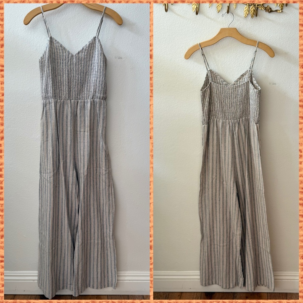 Hem & Thread Striped Jumpsuit, size medium